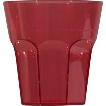 1 petit verre rouge à facettes