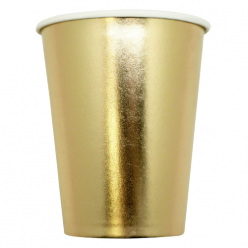 6 gobelets carton Or Brillant 25 cl