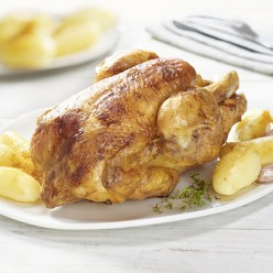 Demi poulet rôti + pommes de terre