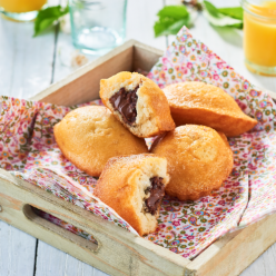 4 Madeleines choco/noisettes