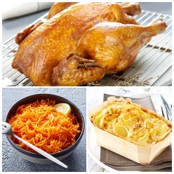 Menu familial poulet rôti pour 4 personnes