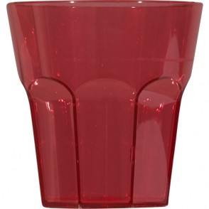 1 petit verre rouge à facettes