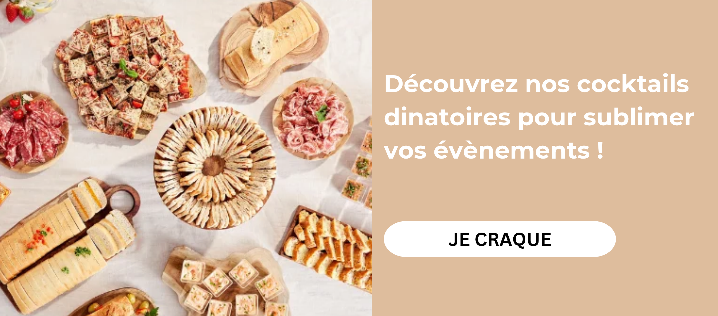 Découvrez nos cocktails dinatoires pour sublimer vos évènements !