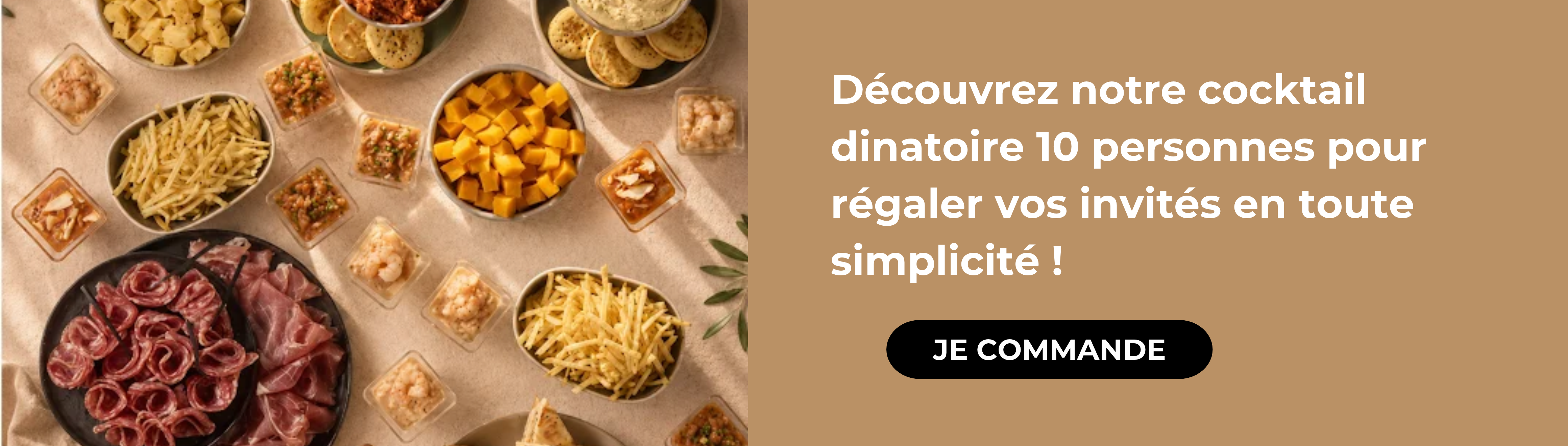 Découvrez notre cocktail dinatoire 10 personnes pour régaler vos invités en toute simplicité !