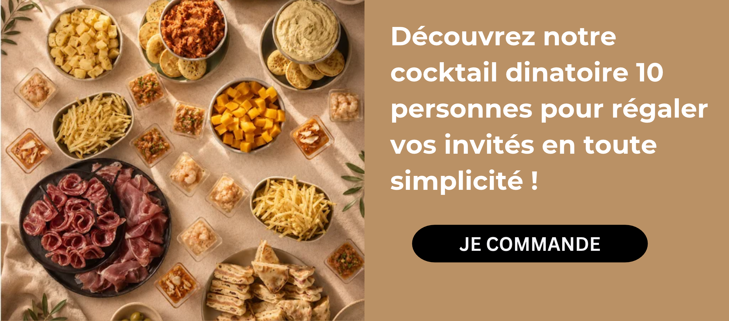 Découvrez notre cocktail dinatoire 10 personnes pour régaler vos invités en toute simplicité !